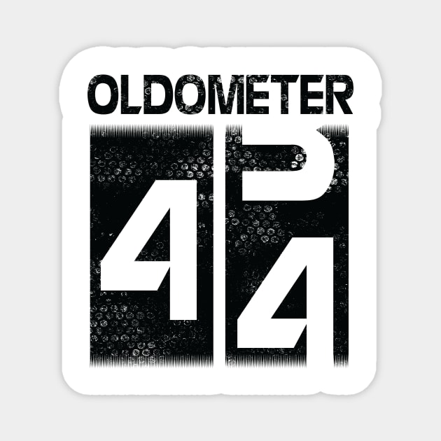 Oldometer Happy Birthday 44 Years Old Was Born In 1976 To Me You Papa Dad Mom Brother Son Husband Magnet by Cowan79