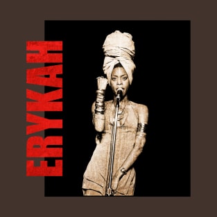 TEXTURE ART-Erykah Badu - Retro Aesthetic Fan Art T-Shirt