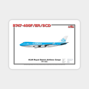 Boeing B747-400F/ER/SCD - KLM Royal Dutch Airlines Cargo (Art Print) Magnet