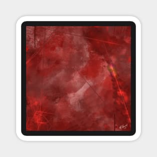 Lightning passion in red. Magnet