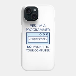 I Write Code Phone Case