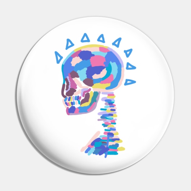 Colorful skeleton Pin by gremoline