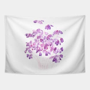 purple clover leaf  watercolor arts 2021 Tapestry