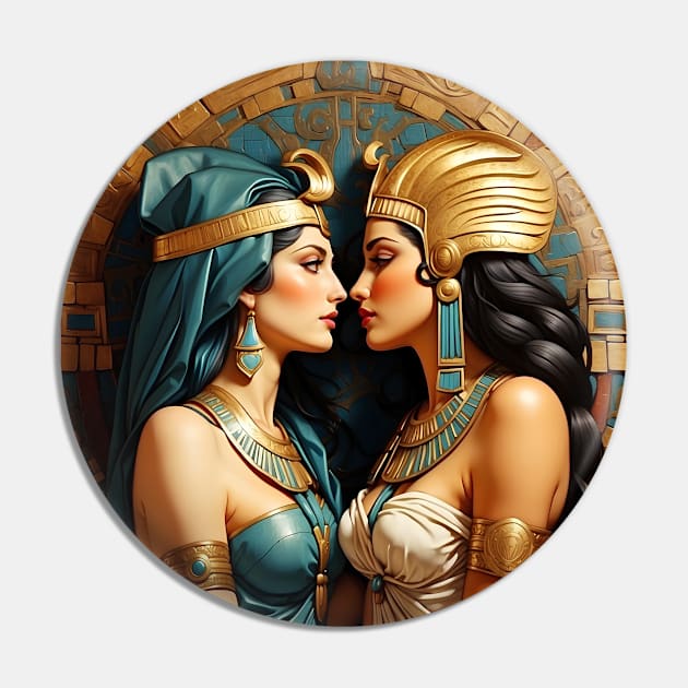 Lesbian Pharaohs Love Pin by VivaLaRetro