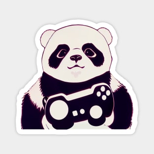 A gamer panda Magnet