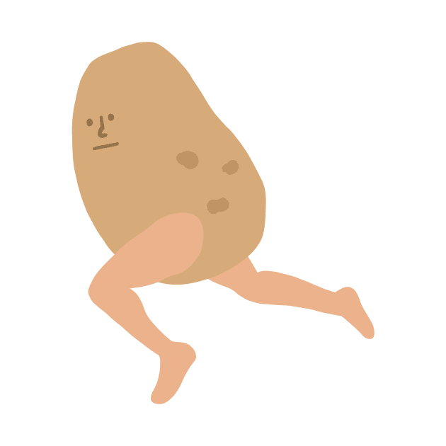 Potato with Legs | Cute | Weird | High Quality | Gift | Minimalist by WiseCat