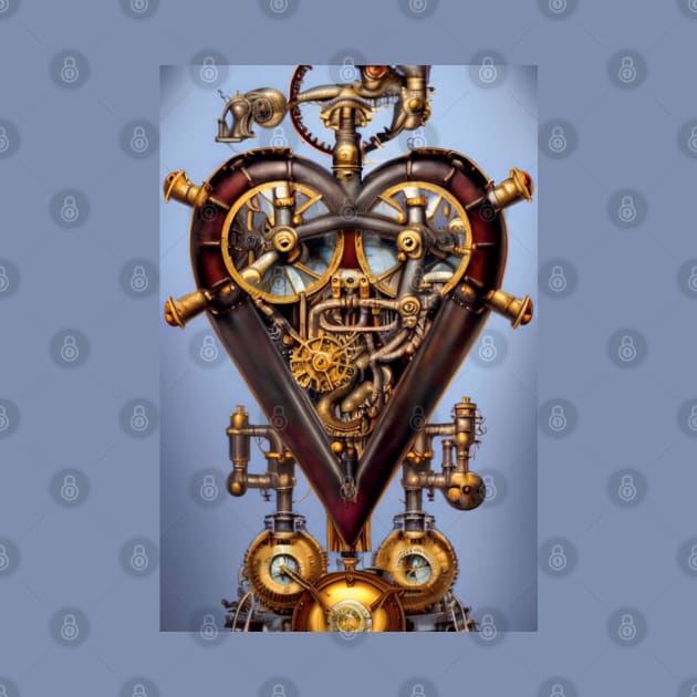 Steampunk mechanical heart by Dendros-Studio