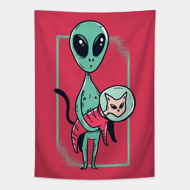 Alien Friends Tapestry by Urban_Vintage