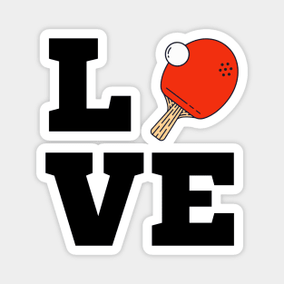 I Love Ping Pong Red - Pingpong Table Tennis Player Athlete Sports Lover Magnet