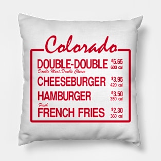 Colorado Burger Pillow