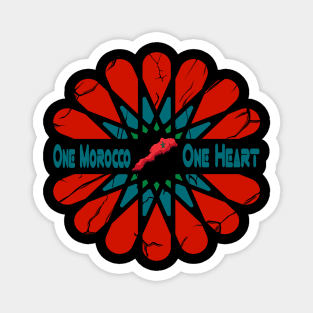 one morocco one Heart Magnet