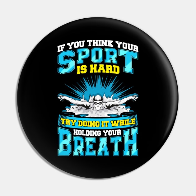 If You Think Your Sport Is Hard Try Swimming Pin by theperfectpresents