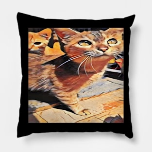 CAT TIGER YELLOW Pillow