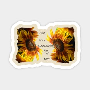 Hey! Its a sunflower kind of day! Magnet