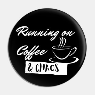 Lispe Funny Running on Coffee & Chaos Pin