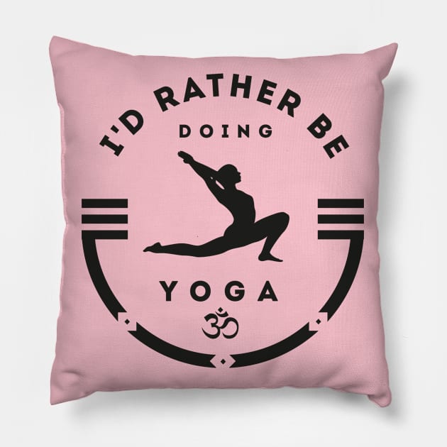 I'd rather be doing yoga Pillow by nektarinchen