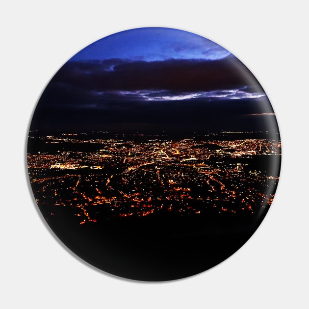 View of city lights from mountain top Pin by Kate-P-