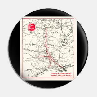 1953 Kansas City Southern Map Pin