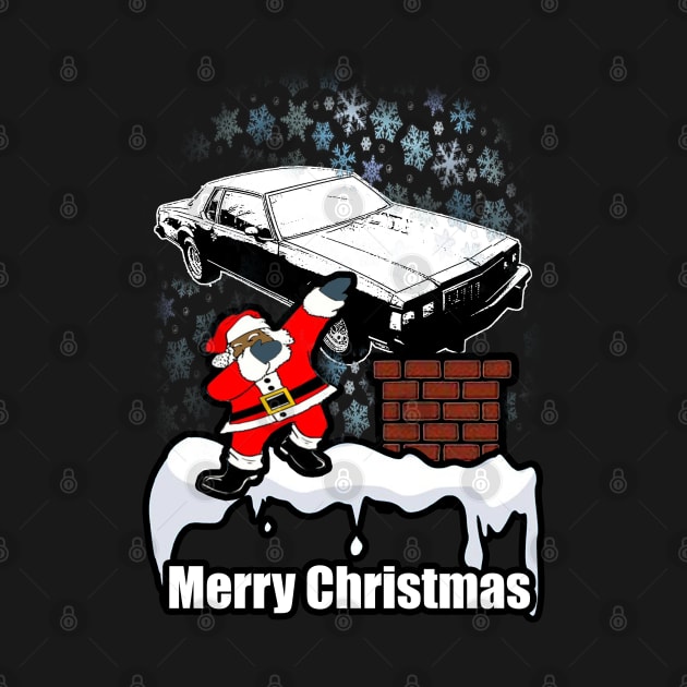 Dabbing Santa Clause Merry Caprice Landau Snowing Christmas by Black Ice Design