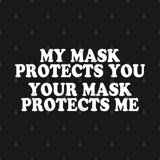 My Mask Protect You, Your Mask Protects Me. Wear a Face Mask Save Lives by Rebrand