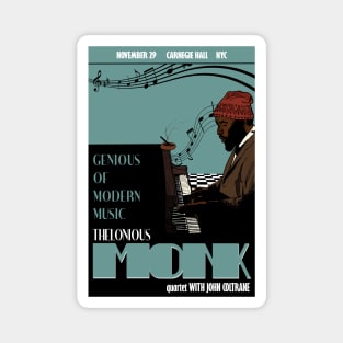 Thelonious Monk Jazz Poster Magnet