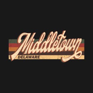 Middletown Delaware Retro Vintage 70s 80s Design T-Shirt