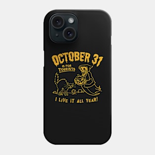 Funny Grim Reaper Halloween - Black and Orange Phone Case