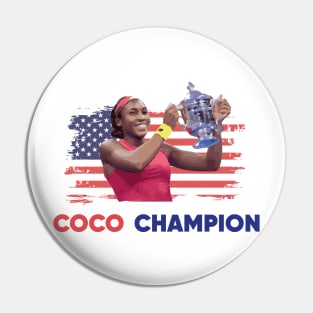 coco gauff champion Pin