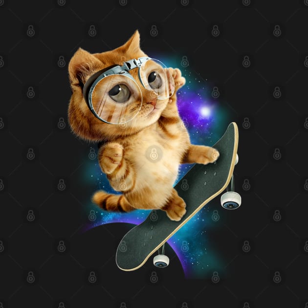 SKATEBOARD CAT by ADAMLAWLESS