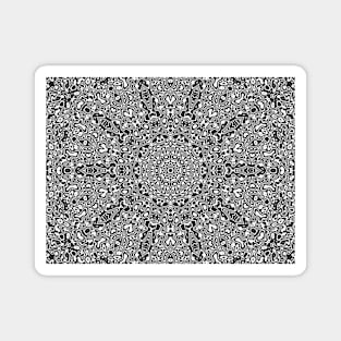 Thai pattern shapes, black and white, Vector abstract modern minimalist Magnet