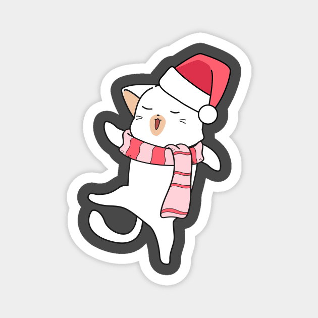 Christmas cat Magnet by Johnny_Sk3tch