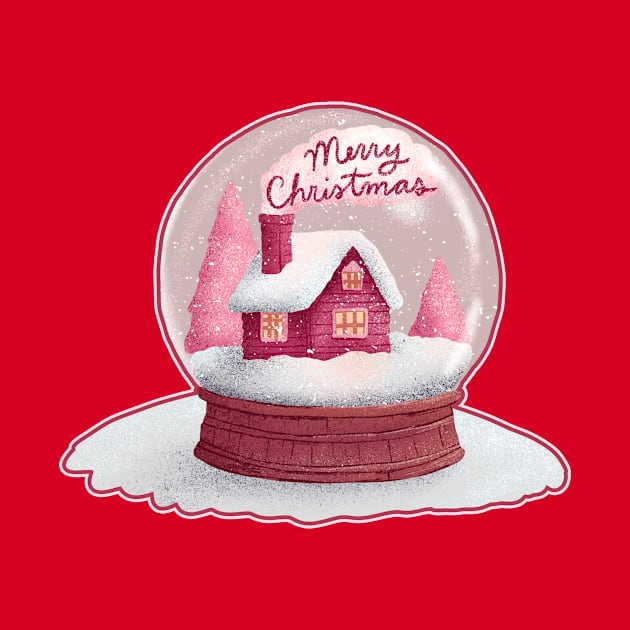 Snow Globe Merry Christmas by Annelie