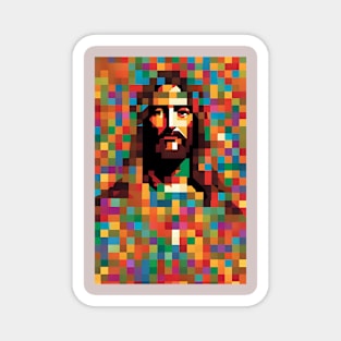 Jesus Christ pixelated pixel art Magnet