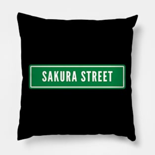 Sakura Le Sserafim Street Sign Pillow