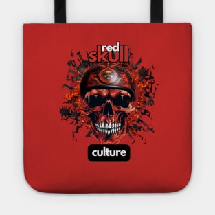 Red Skull Culture, Festival t-shirt, Unisex t-shirt, tees, men's t-shirt, women's t-shirt, summer t-shirt, skull t-shirts, biker t-shirts Tote