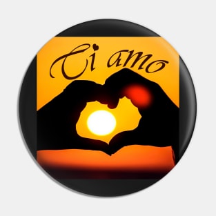 Ti amo (I love you in Italian) - Sepia Pin