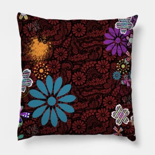 Colorful mix flowers Pillow