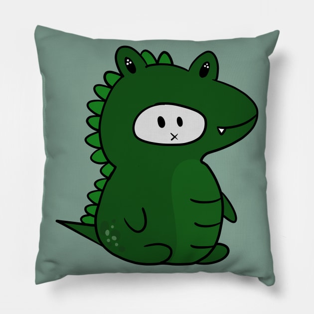 Trick or Treating Dino Halloween Costume Pillow by Lobinha