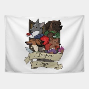 DnDoggos Emblem Full Color Tapestry