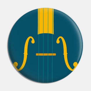 Strings in Golds and Teal Pin