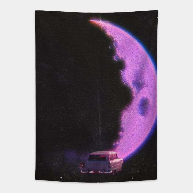 To the Moon Tapestry by linearcollages