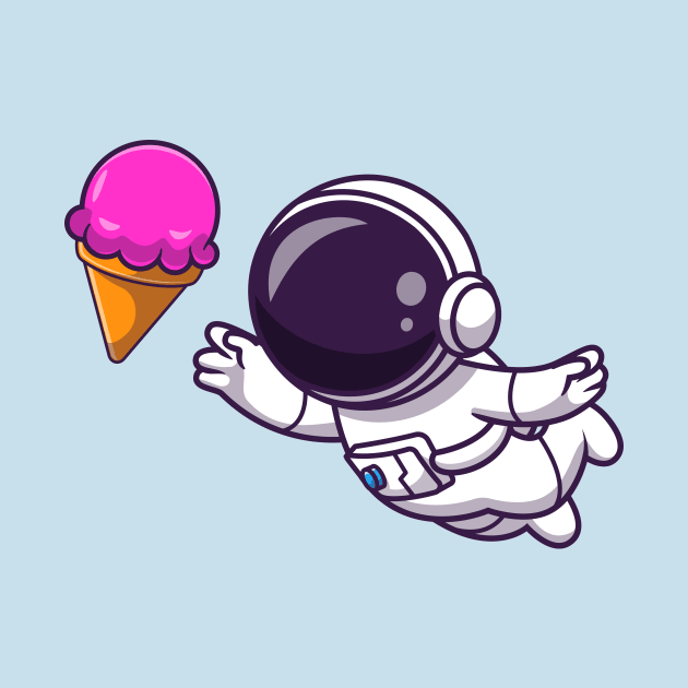 Astronaut Floating with Ice Cream Cartoon by Catalyst Labs