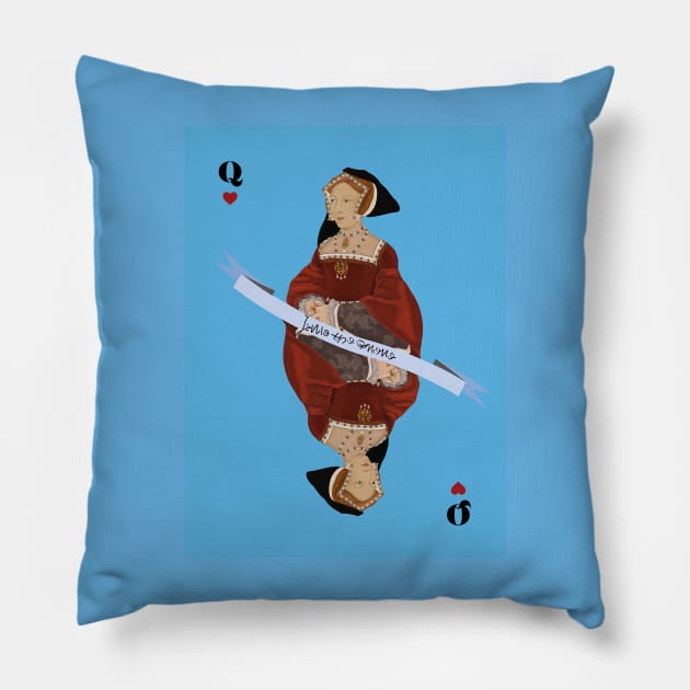 Queen Jane Seymour card Pillow by vixfx