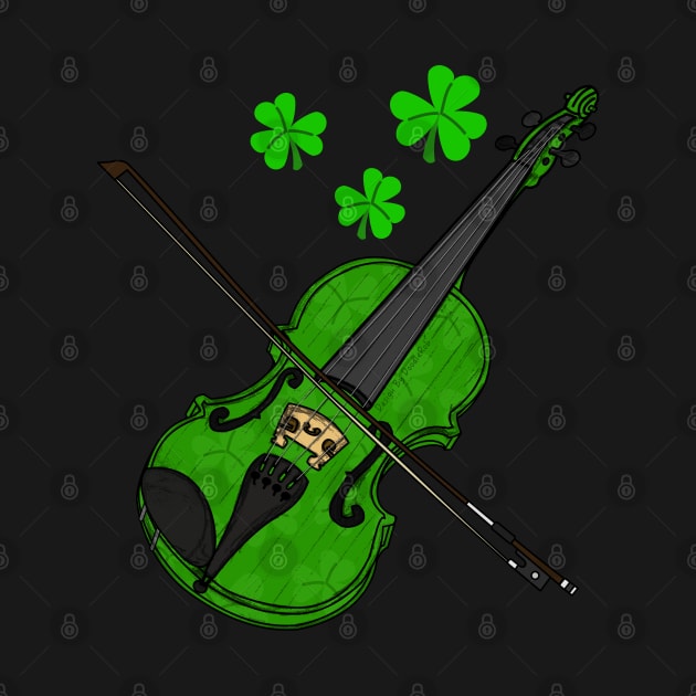 St. Patrick's Day Fiddle Violin Player Violinist by doodlerob