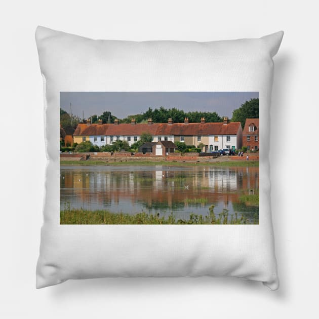 Bosham Cottages Pillow by RedHillDigital