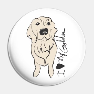 Golden Retriever, I love my Golden Pin