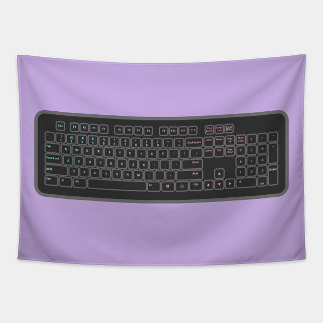 Fun And Games - Keyboard Tapestry by AshAroha