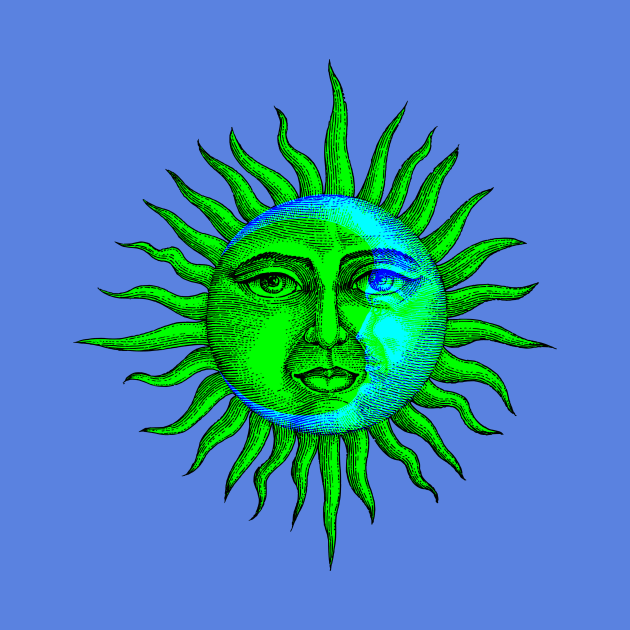 Eclipse Interactive Green&Blue Filter T-Shirt #2 By Red&Blue by RedAndBlue