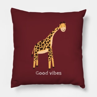 Cute Giraffe bringing good vibes Pillow