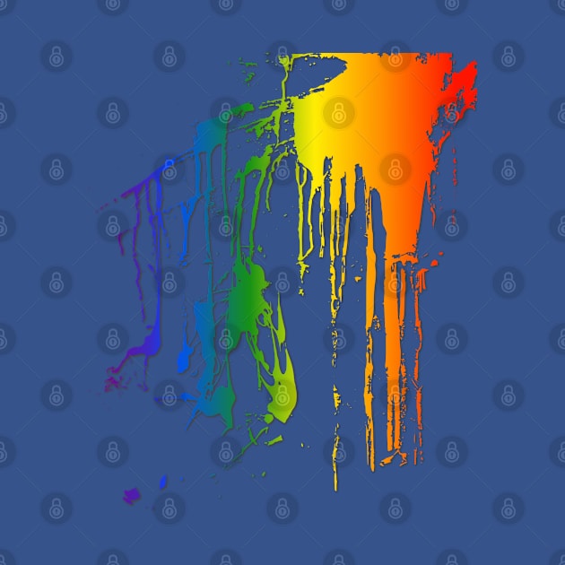 Gay Rainbow Paint Splash by KZK101